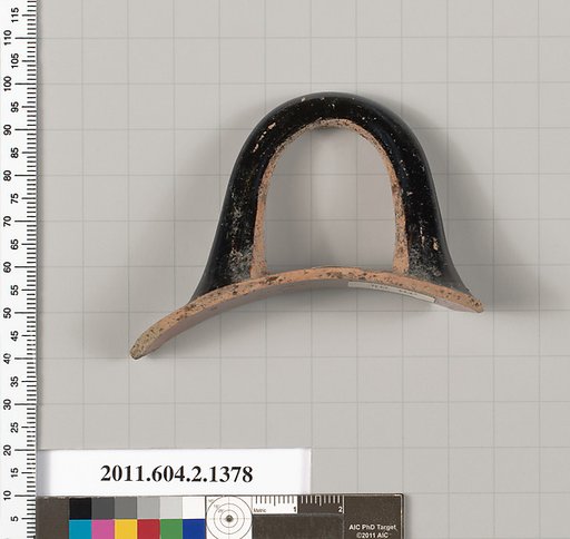 Terracotta rim fragment of a skyphos (deep drinking cup)