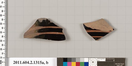 Terracotta fragments of skyphoi (deep drinking cups)