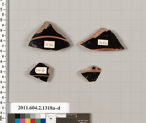Terracotta fragments of skyphoi (deep drinking cups)