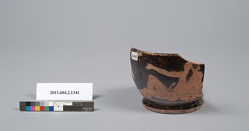 Terracotta fragment of a skyphos (deep drinking cup)