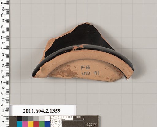 Terracotta fragment of a skyphos (deep drinking cup)