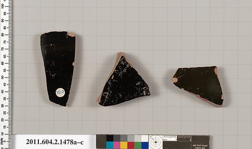 Terracotta fragments of skyphoi (deep drinking cups)