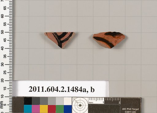Terracotta fragments of skyphoi (deep drinking cups)