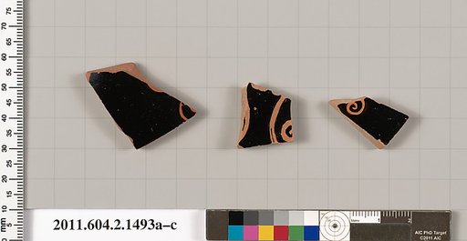 Terracotta fragments of skyphoi (deep drinking cups)