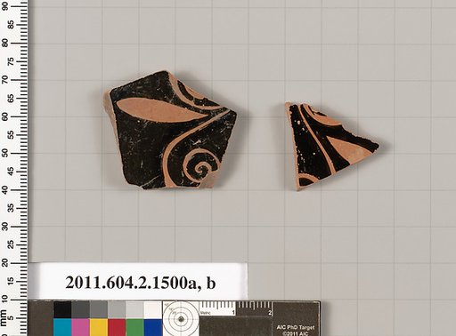 Terracotta fragments of skyphoi (deep drinking cups)