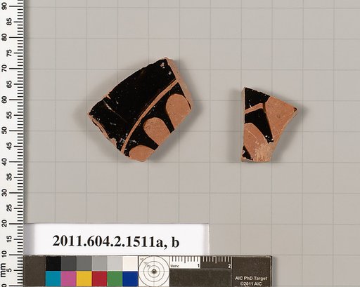 Terracotta fragments of skyphoi (deep drinking cups)
