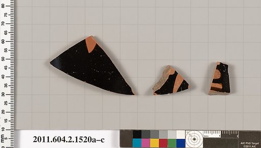 Terracotta fragments of skyphoi (deep drinking cups)