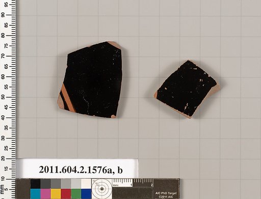Terracotta fragments of skyphoi (deep drinking cups)