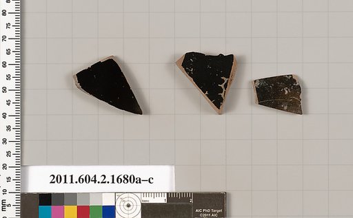 Terracotta fragments of skyphoi (deep drinking cups)