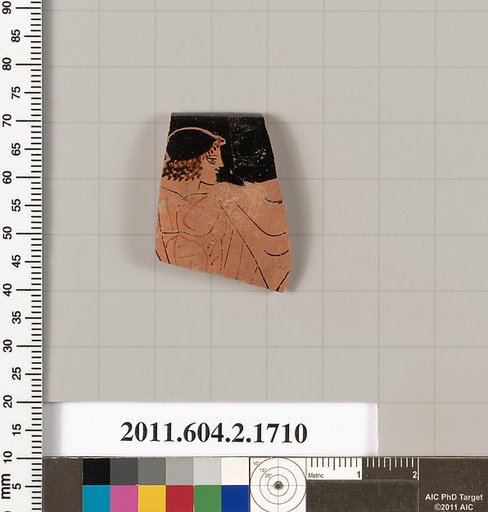 Terracotta rim fragment of a skyphos (deep drinking cup)