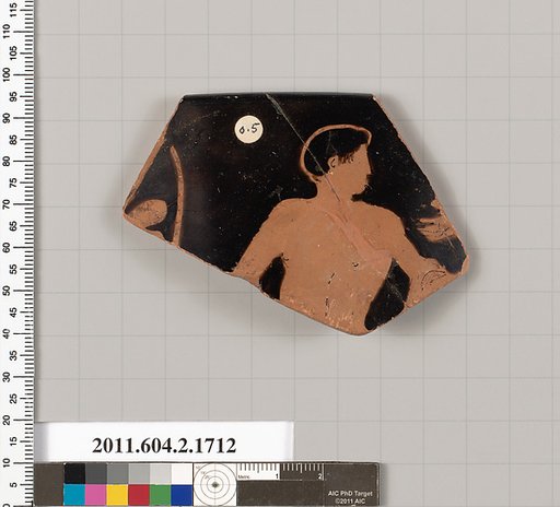 Terracotta rim fragment of a skyphos (deep drinking cup)