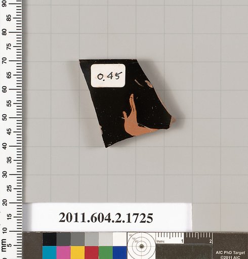 Terracotta rim fragment of a skyphos (deep drinking cup)