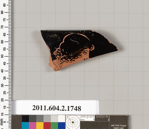 Terracotta rim fragment of a skyphos (deep drinking cup)