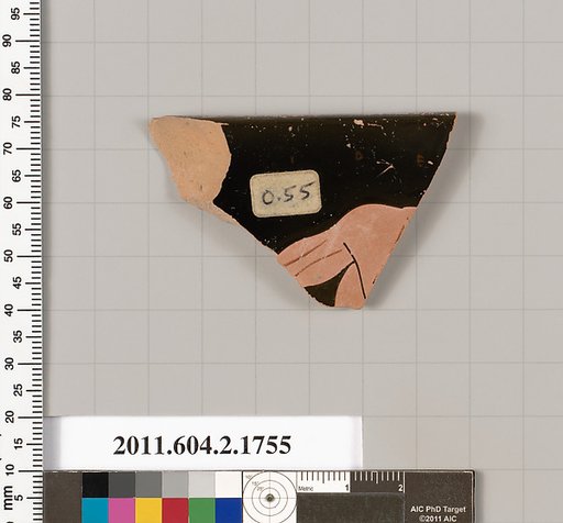Terracotta rim fragment of a skyphos (deep drinking cup)