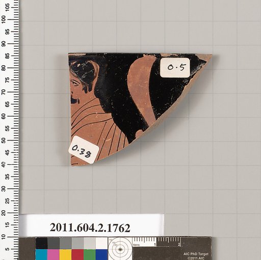 Terracotta rim fragment of a skyphos (deep drinking cup)