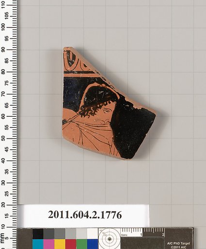 Terracotta rim fragment of a skyphos (deep drinking cup)