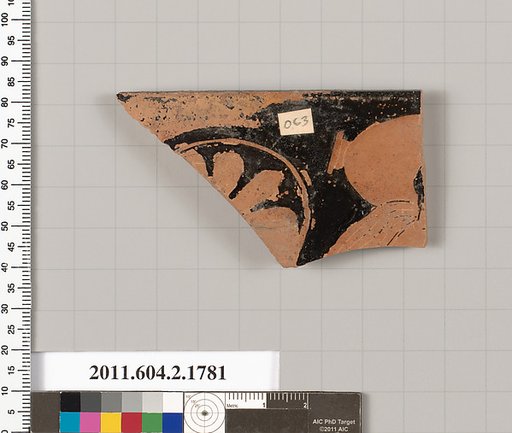 Terracotta rim fragment of a skyphos (deep drinking cup)