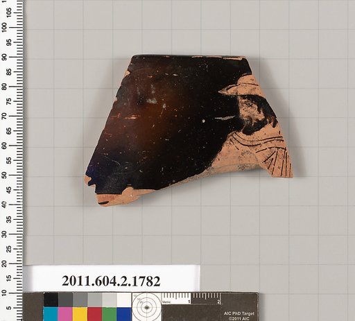Terracotta rim fragment of a skyphos (deep drinking cup)