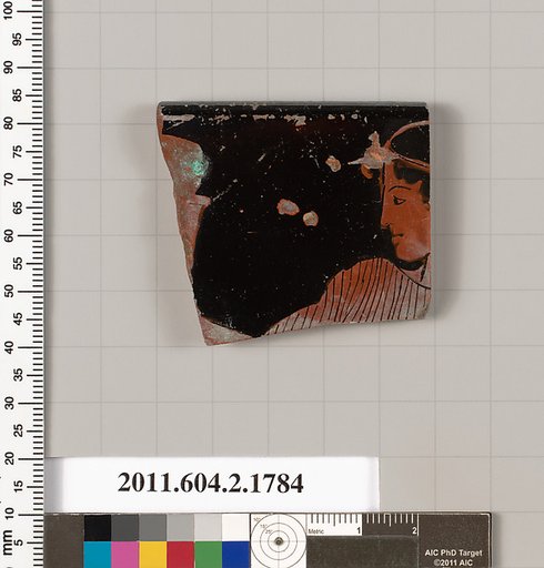 Terracotta rim fragment of a skyphos (deep drinking cup)