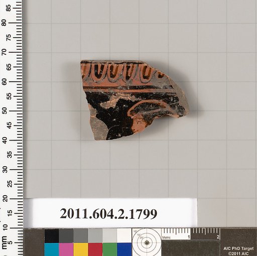 Terracotta rim fragment of a skyphos (deep drinking cup)