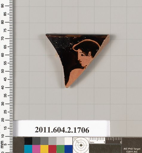 Terracotta rim fragment of a skyphos (deep drinking cup)