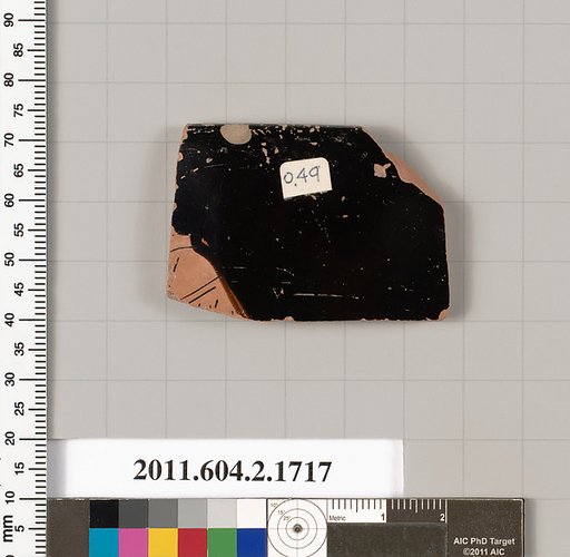 Terracotta rim fragment of a skyphos (deep drinking cup)