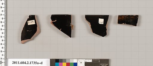 Terracotta rim fragments of skyphoi (deep drinking cups)