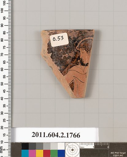 Terracotta rim fragment of a skyphos (deep drinking cup)