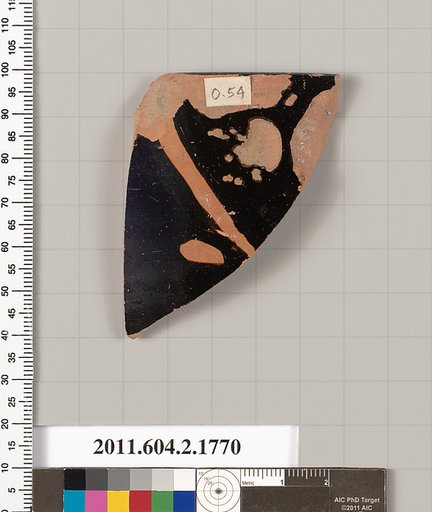 Terracotta rim fragment of a skyphos (deep drinking cup)