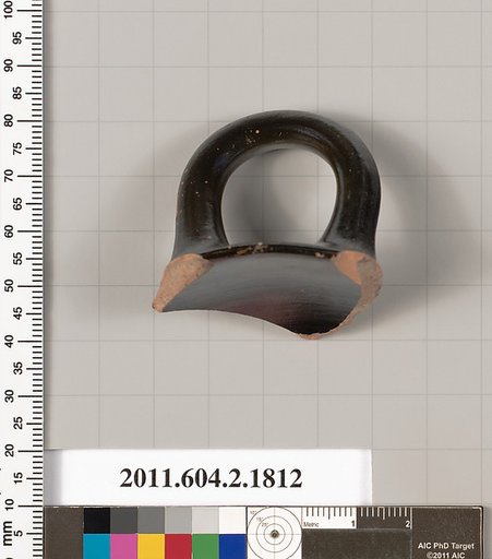 Terracotta rim fragment of a skyphos (deep drinking cup)