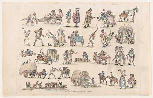 Plate 4, Outlines of Figures, Landscapes and Cattle...for the Use of Learners