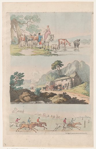 Plate 10, Outlines of Figures, Landscapes and Cattle...for the Use of Learners