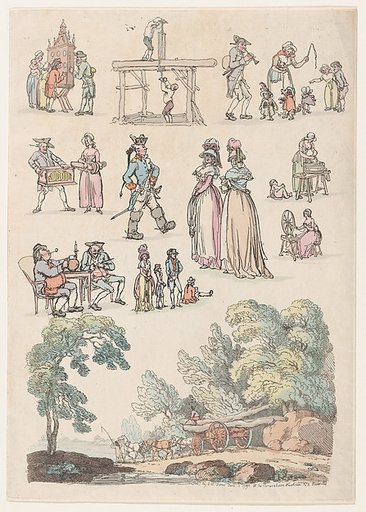 Plate 5, Outlines of Figures, Landscapes and Cattle...for the Use of Learners