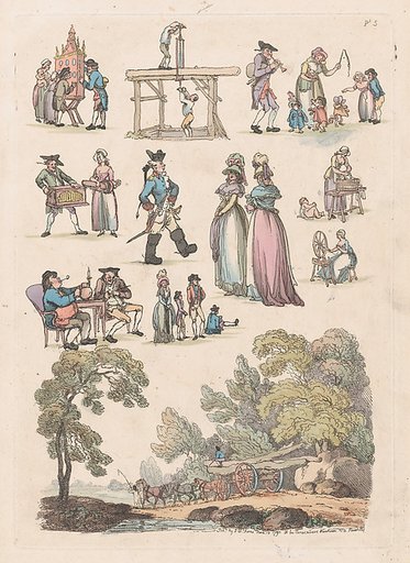 Plate 5, Outlines of Figures, Landscapes and Cattle...for the Use of Learners