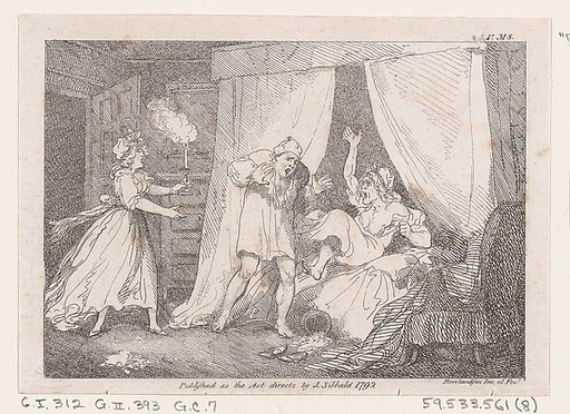 Parson Adams Discovered in a Suspicious Situation with Mrs. Slipslop, from "The Adventures of Joseph Andrews, and his friend Mr. Abraham Adams"