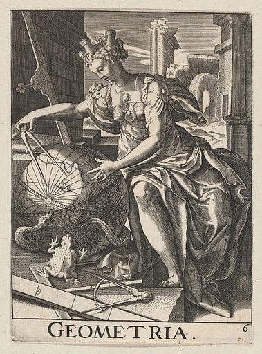 Geometria, plate 6 from "The Seven Liberal Arts"
