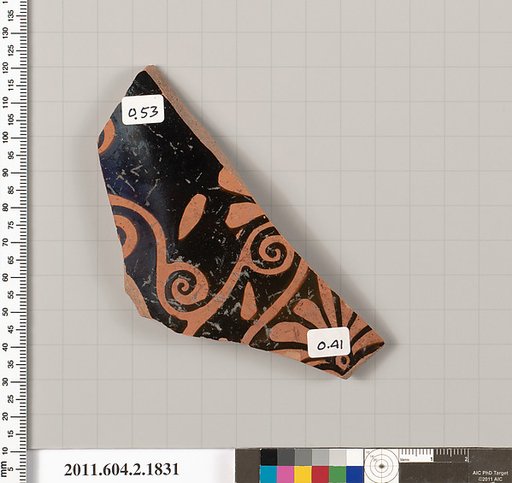 Terracotta fragment of a skyphos (deep drinking cup)