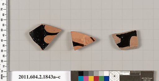 Terracotta fragments of skyphoi (deep drinking cups)