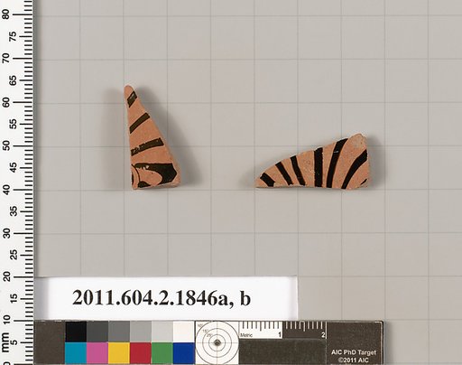 Terracotta fragments of skyphoi (deep drinking cups)
