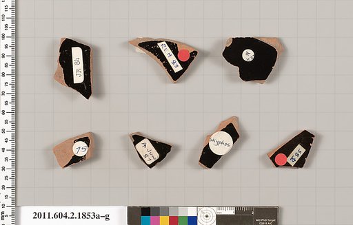 Terracotta fragments of skyphoi (deep drinking cups)