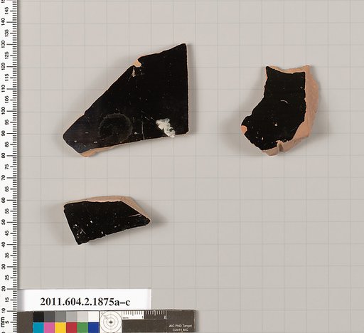 Terracotta fragments of skyphoi (deep drinking cups)