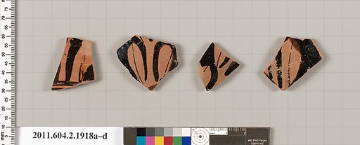Terracotta fragments of skyphoi (deep drinking cups)