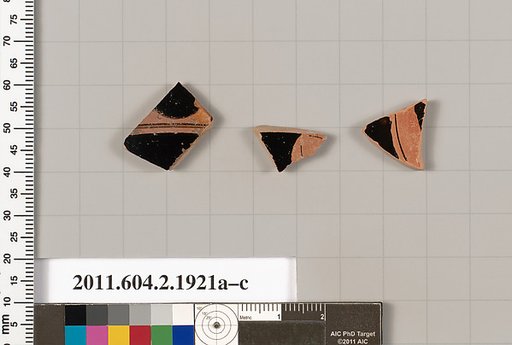 Terracotta fragments of skyphoi (deep drinking cups)
