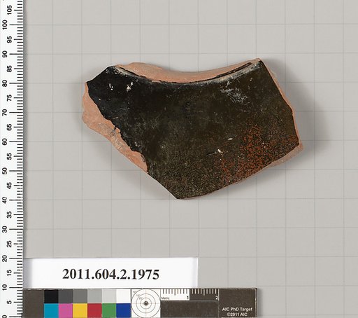 Terracotta fragment of a hydria: kalpis (water jar)?