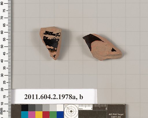 Terracotta fragments of pots; glazed on the inside