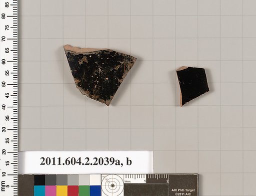 Terracotta fragments of pots; unglazed on the inside