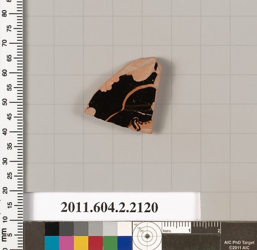 Terracotta fragment of a pot; unglazed on the inside