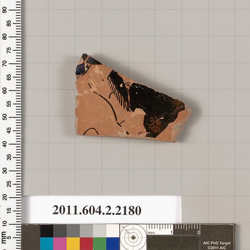 Terracotta fragment of a pot; unglazed on the inside