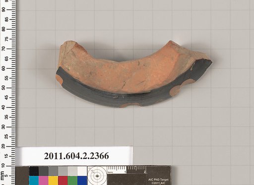 Terracotta fragment of a psykter (vase for cooling wine)?