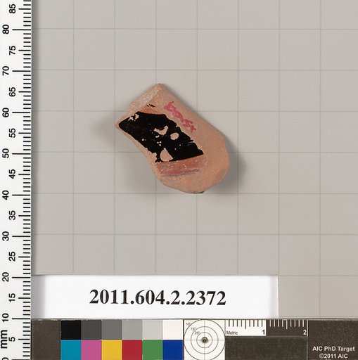 Terracotta fragment of a plate or a pyxis (box)